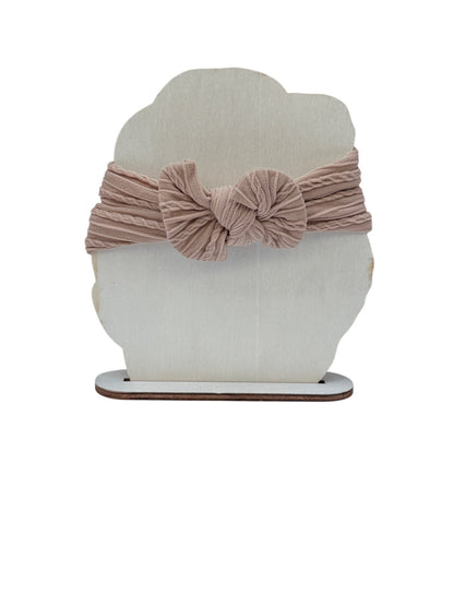Cable Knit Bow Headband Baby One Size