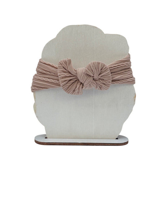 Cable Knit Bow Headband Baby One Size