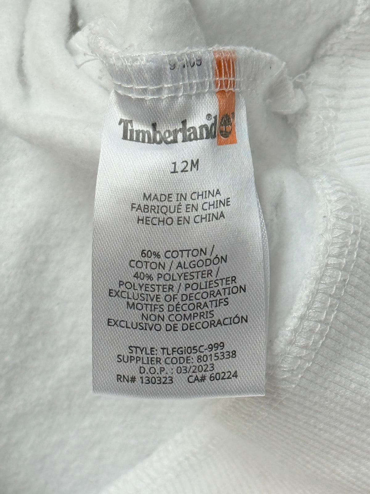 Timberland White Embossed Logo 3PC Set 12M