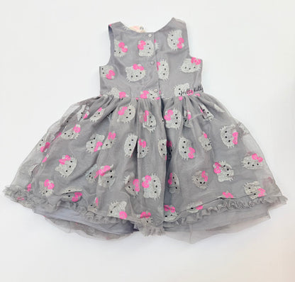 Hello Kitty Gray Glitter Tulle Dress Size 4-5Y
