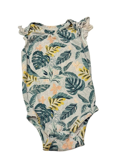 Loulou Lollipop Tropical Leaf Bodysuit 6-12M