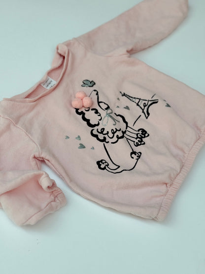 Carter's Pink Poodle Paris Hoodie 18m