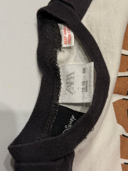 Zara Mickey Mouse Raglan Top 12-18m