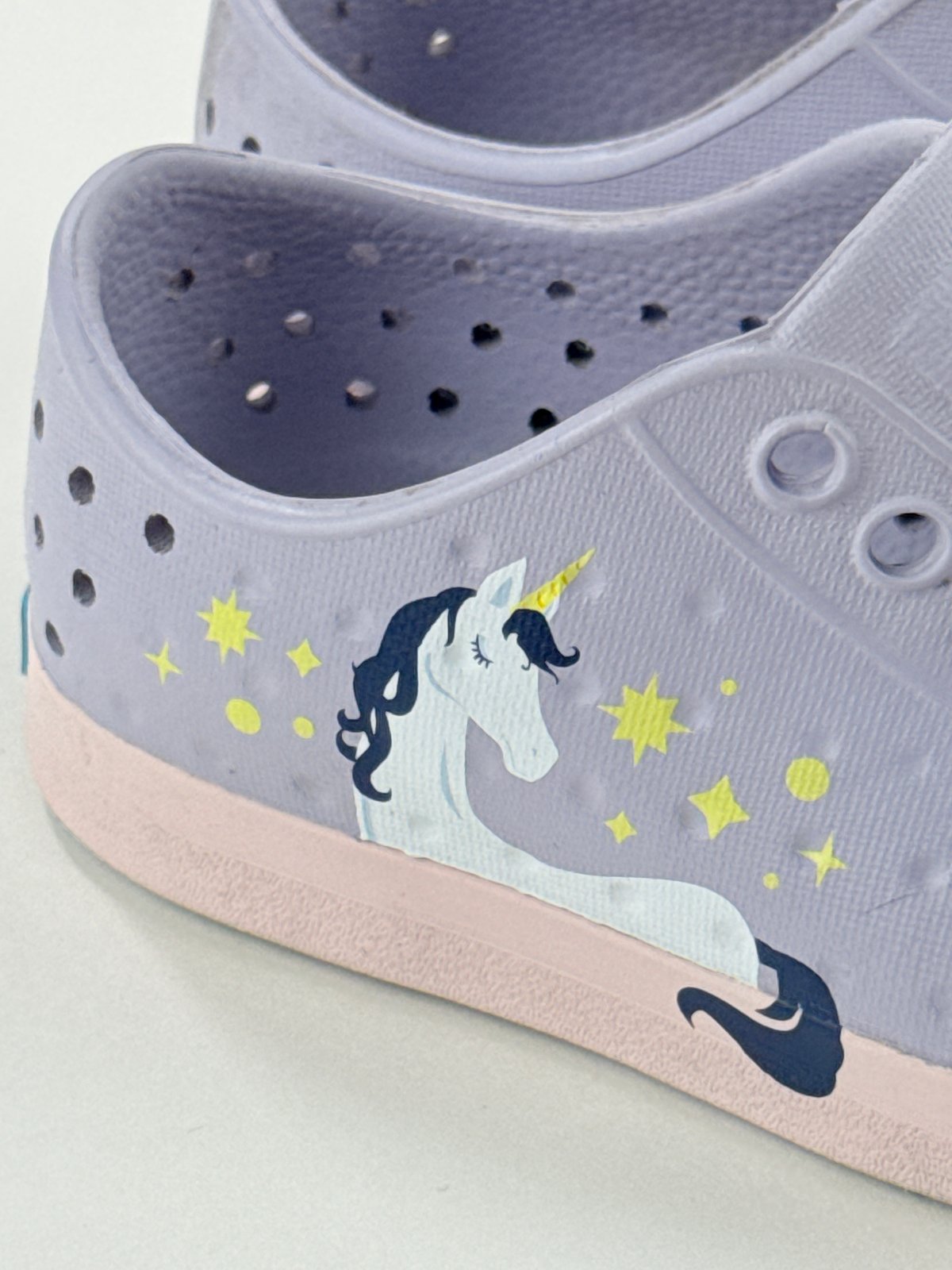 Native Jefferson Unicorn Lavender Shoes Size C8 US8