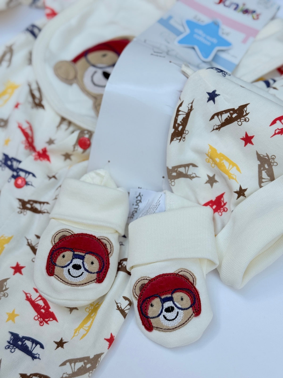 Juniors Pilot Bear Starter Set 0-3M