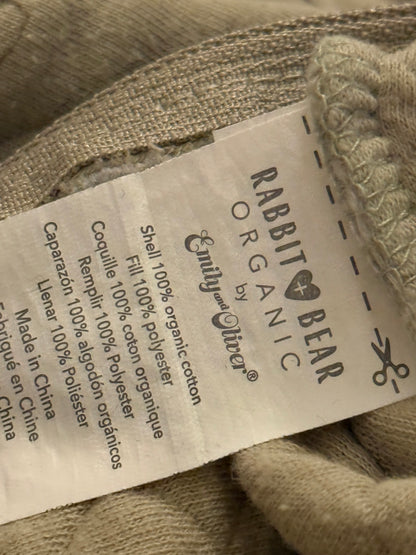 Rabbit Bear Organic Quilted Footed Sleeper 6-9M
