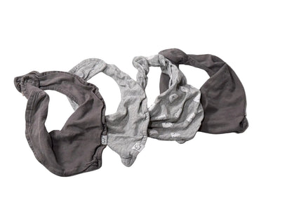 Luno Gray Bear Bib Set One Size