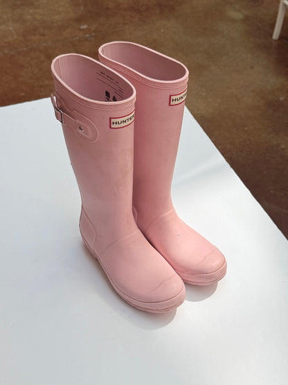 Hunter Original Big Kids Pink Rain Boots US5/6