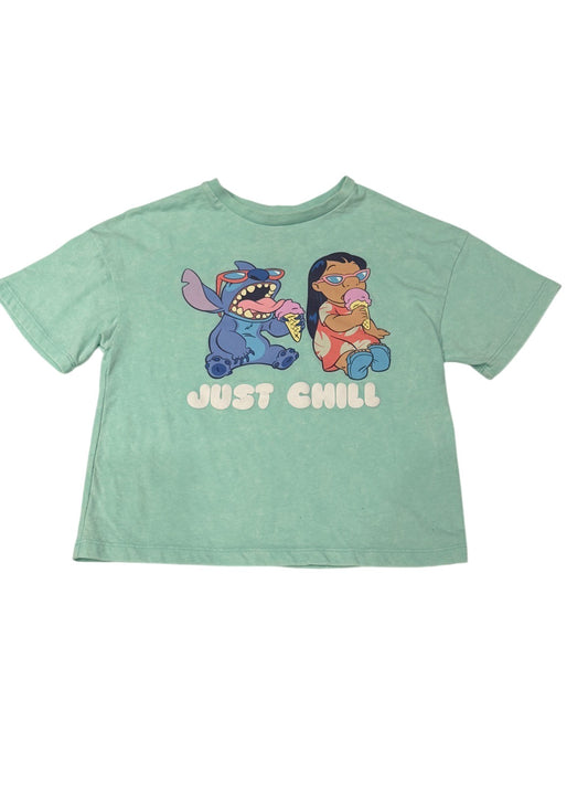 Disney Stitch Just Chill Crop T-Shirt Size 6Y