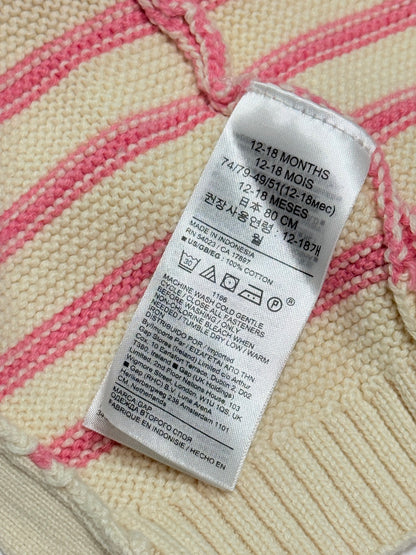 Baby Gap Pink Stripe Knit Romper 12-18m