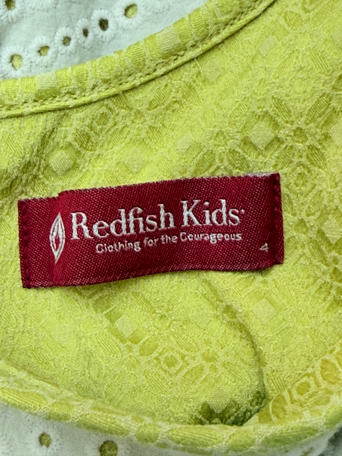 Redfish Kids Eyelet Bubble Dress Size 4