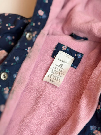 Carter's Floral Hooded Puffer Jacket 3T