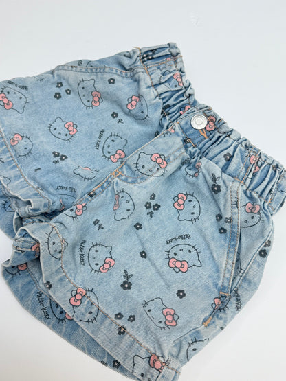 H&M Hello Kitty Denim Shorts 4-5Y