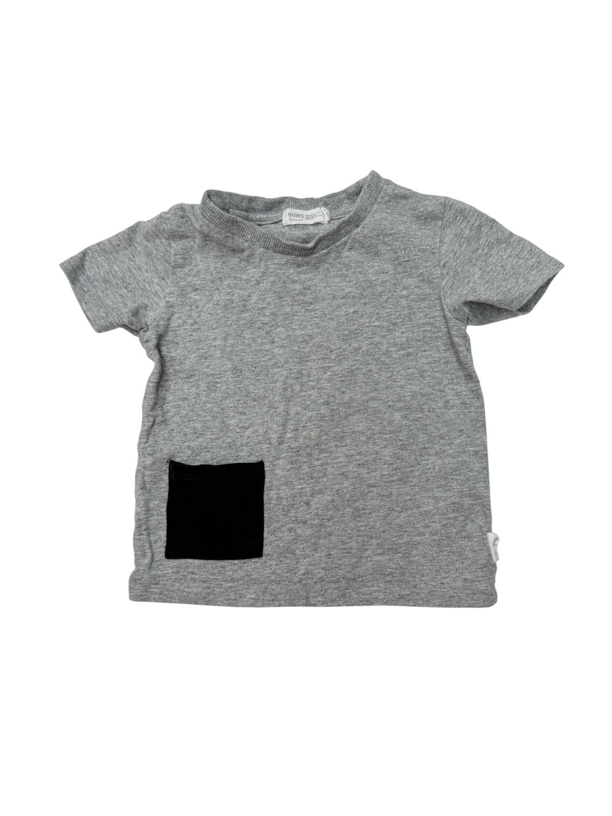 Miles Kids Gray Pocket T-Shirt 9M
