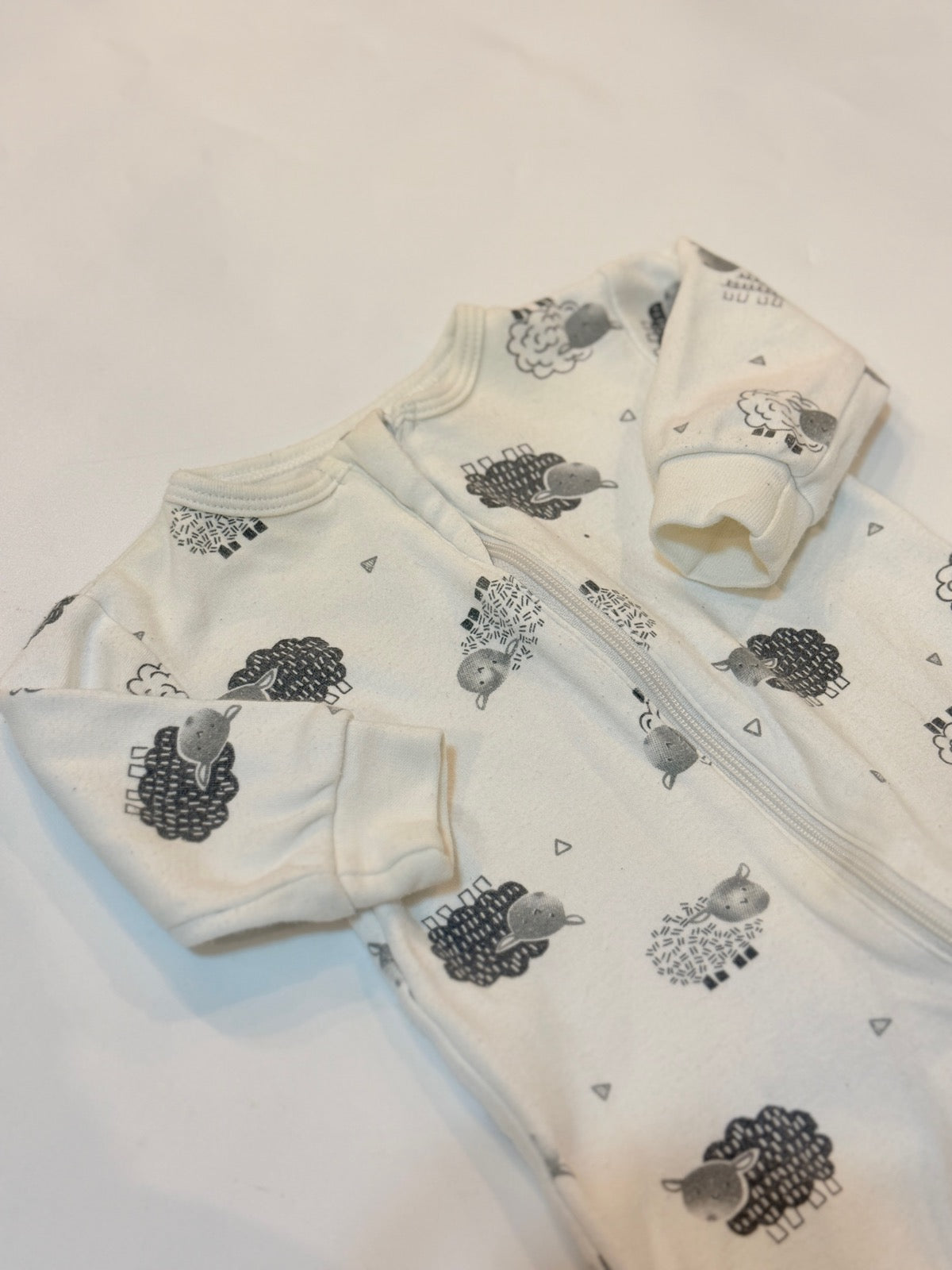 Petit Lem Sheep Print Sleeper Newborn