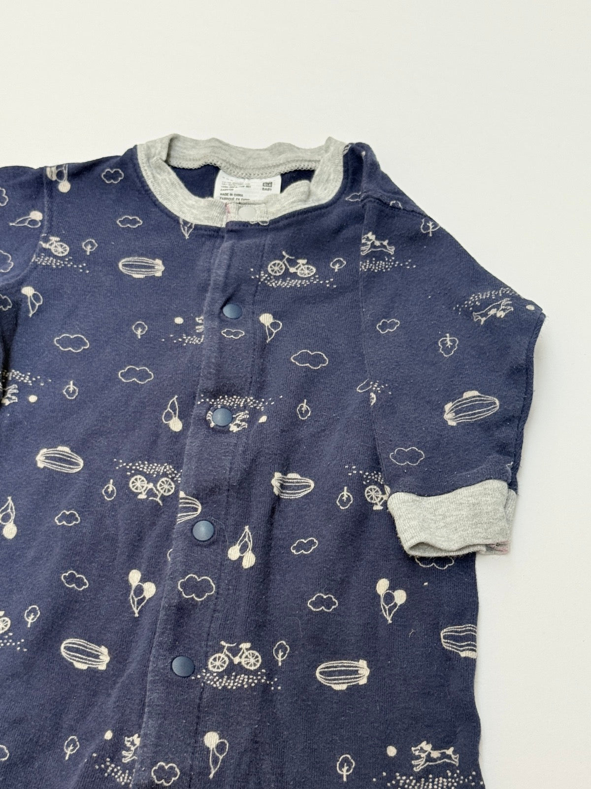 Uniqlo Baby Printed Footed Sleeper 6-12M