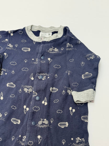 Uniqlo Baby Printed Footed Sleeper 6-12M