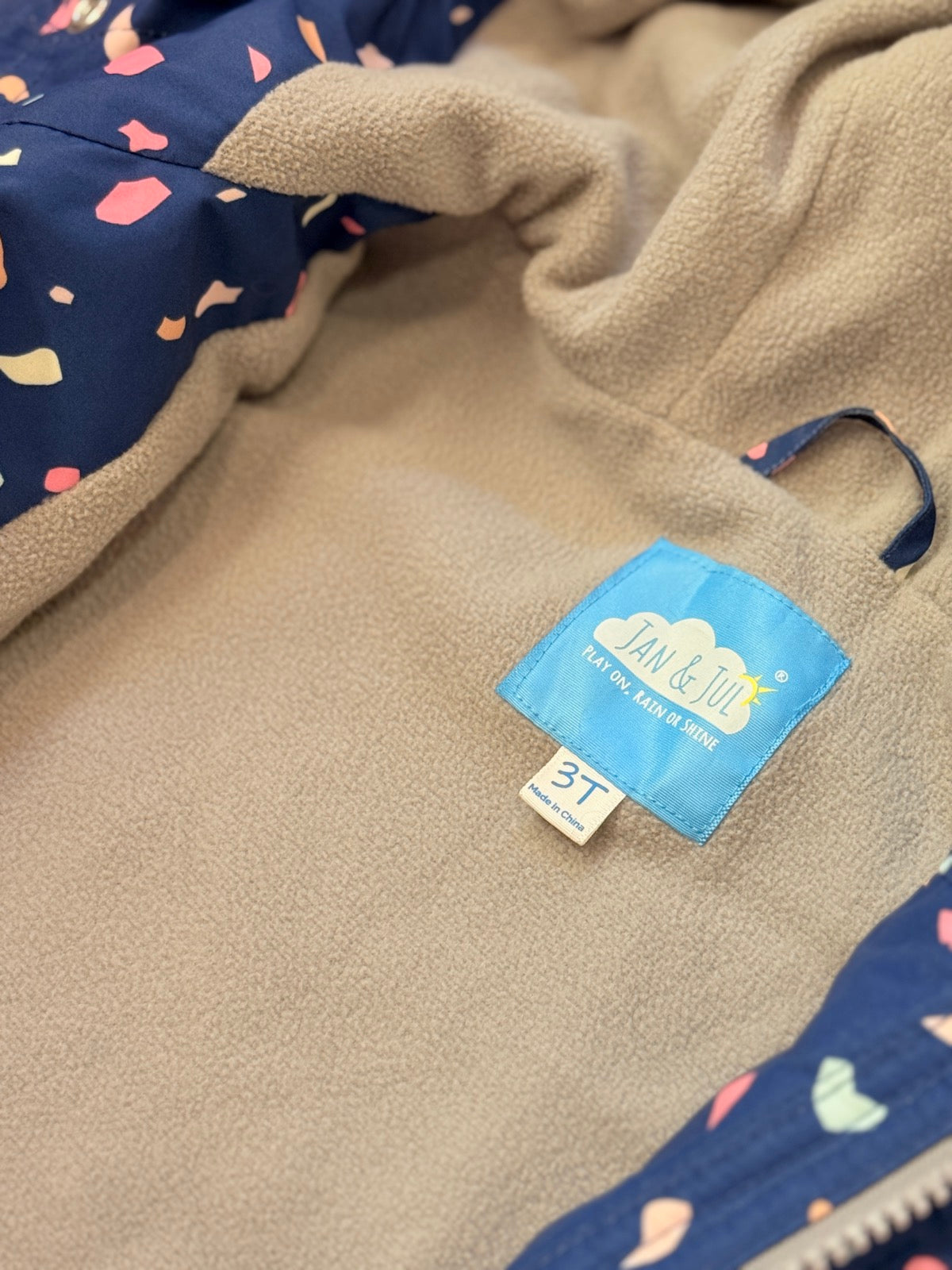 Jan & Jul Terrazzo Lined Rain Jacket / Rain Pants and Snow Pants 3pc Set 3T