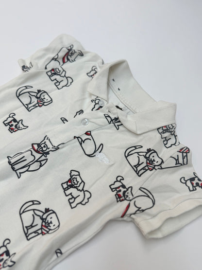 Monica + Andy Dog Print Romper 3T