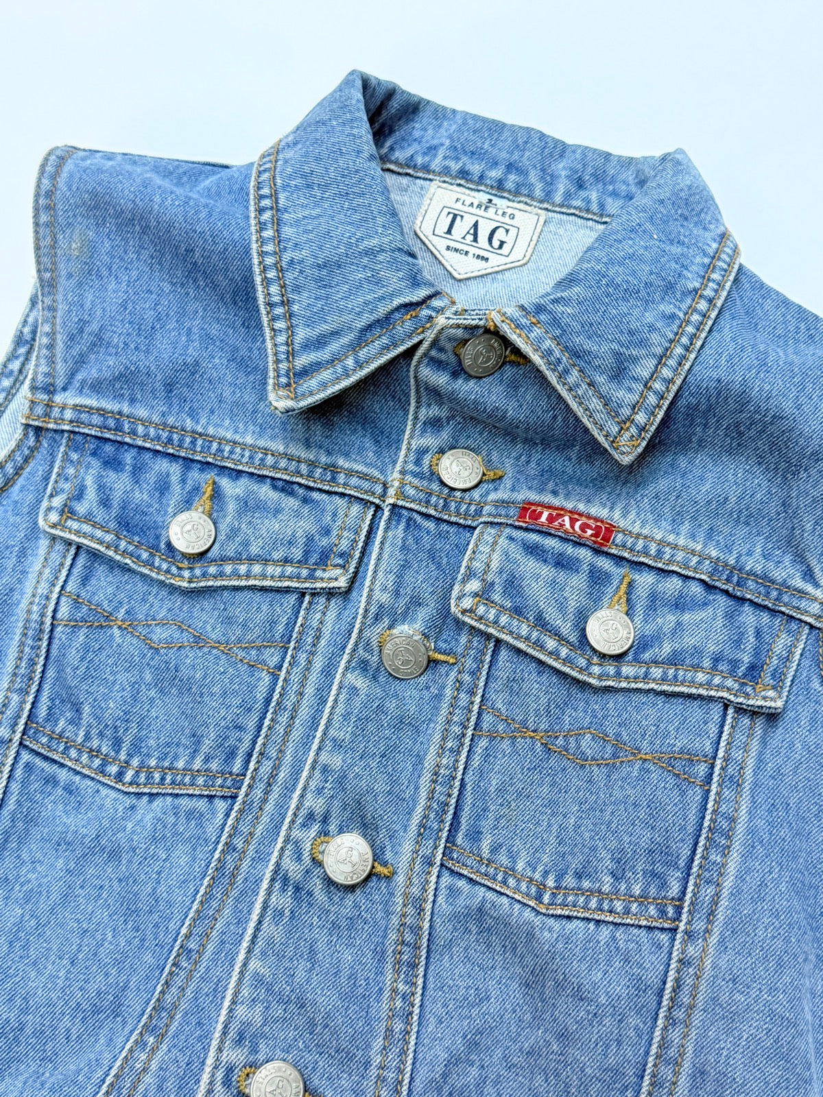 TAG Denim Vest Mickey Mouse Baseball 8-10Y