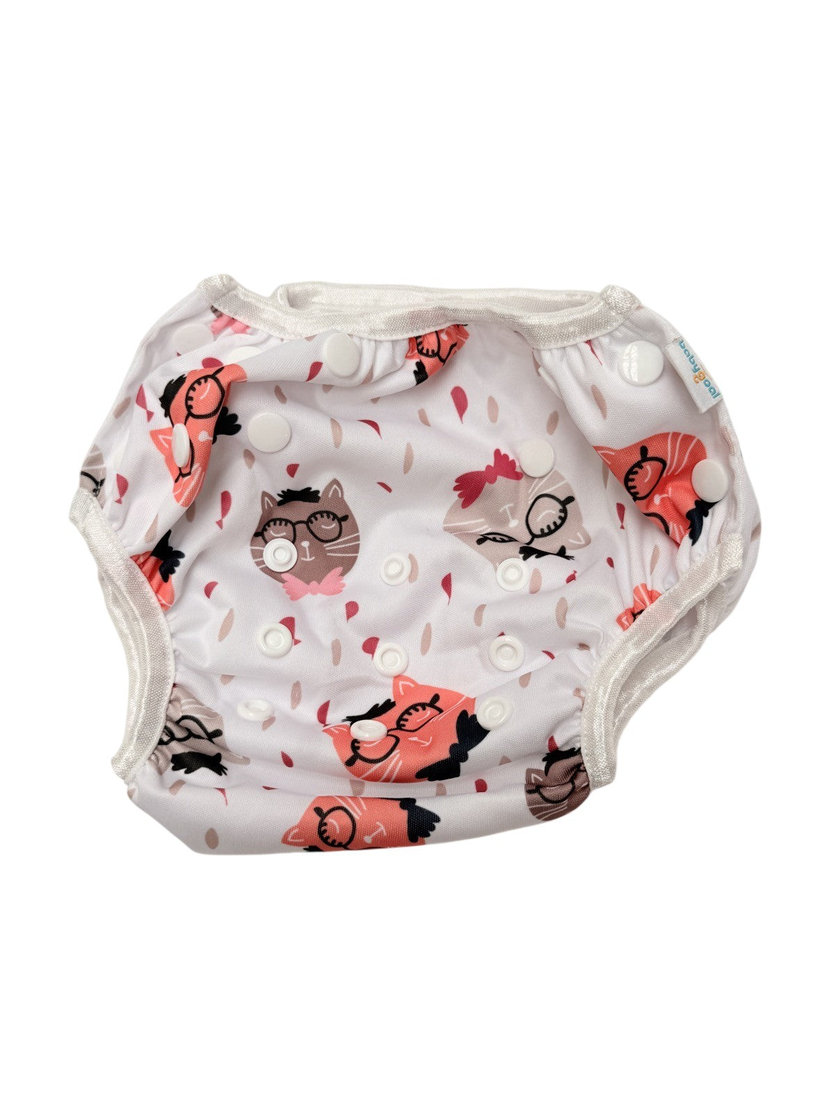 Babygoal Cat Print Reusable Swim Diaper One Size