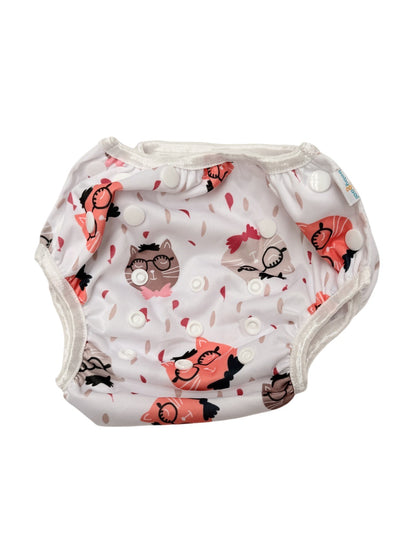 Babygoal Cat Print Reusable Swim Diaper One Size