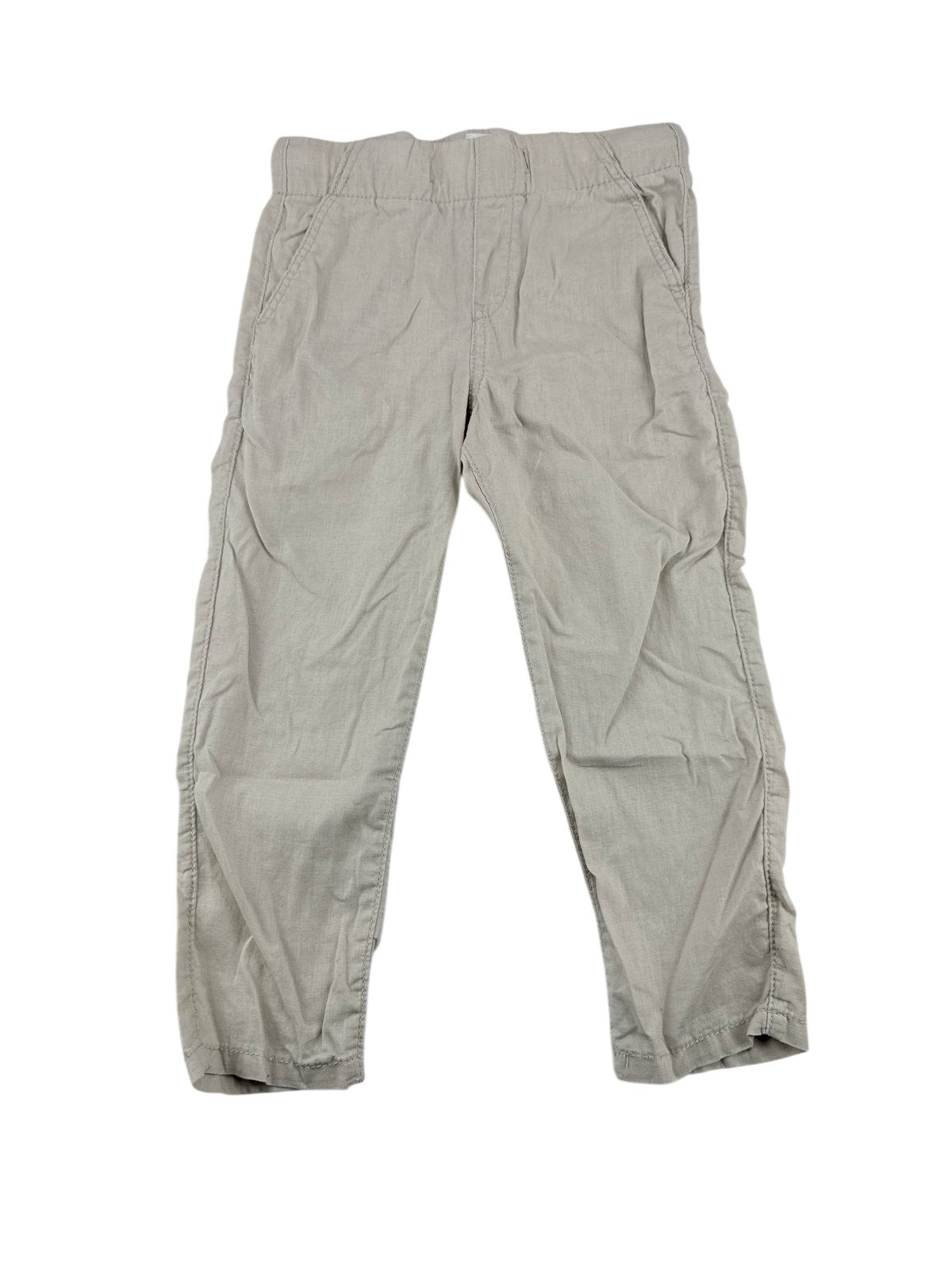 H&M Beige Linen Blend Pull-On Pants Size 3-4Y