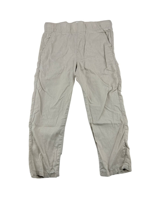 H&M Beige Linen Blend Pull-On Pants Size 3-4Y