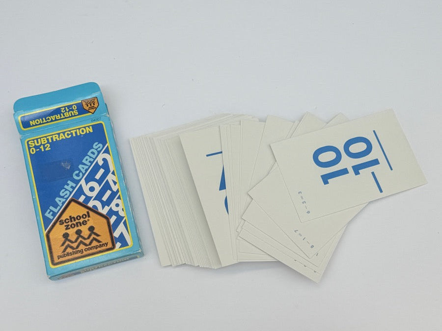 School Zone Subtraction 0-12 Flash Cards