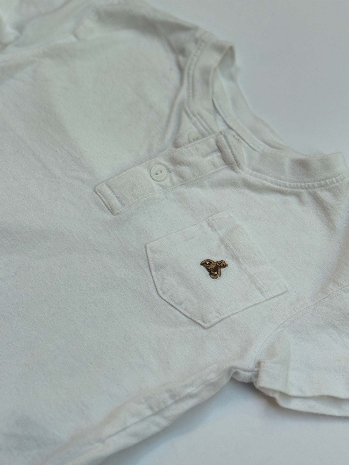 Baby Gap White Henley T-Shirt 3T