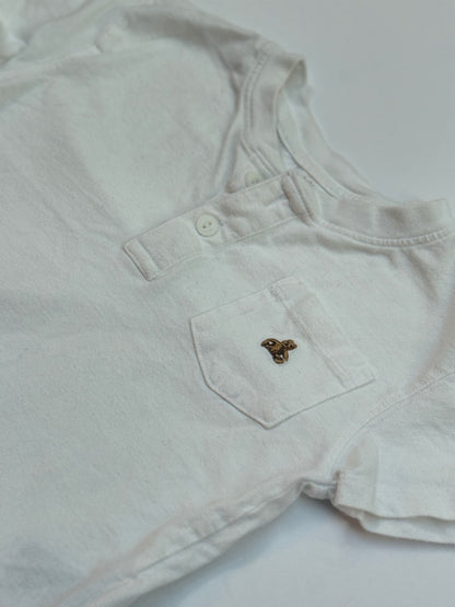 Baby Gap White Henley T-Shirt 3T