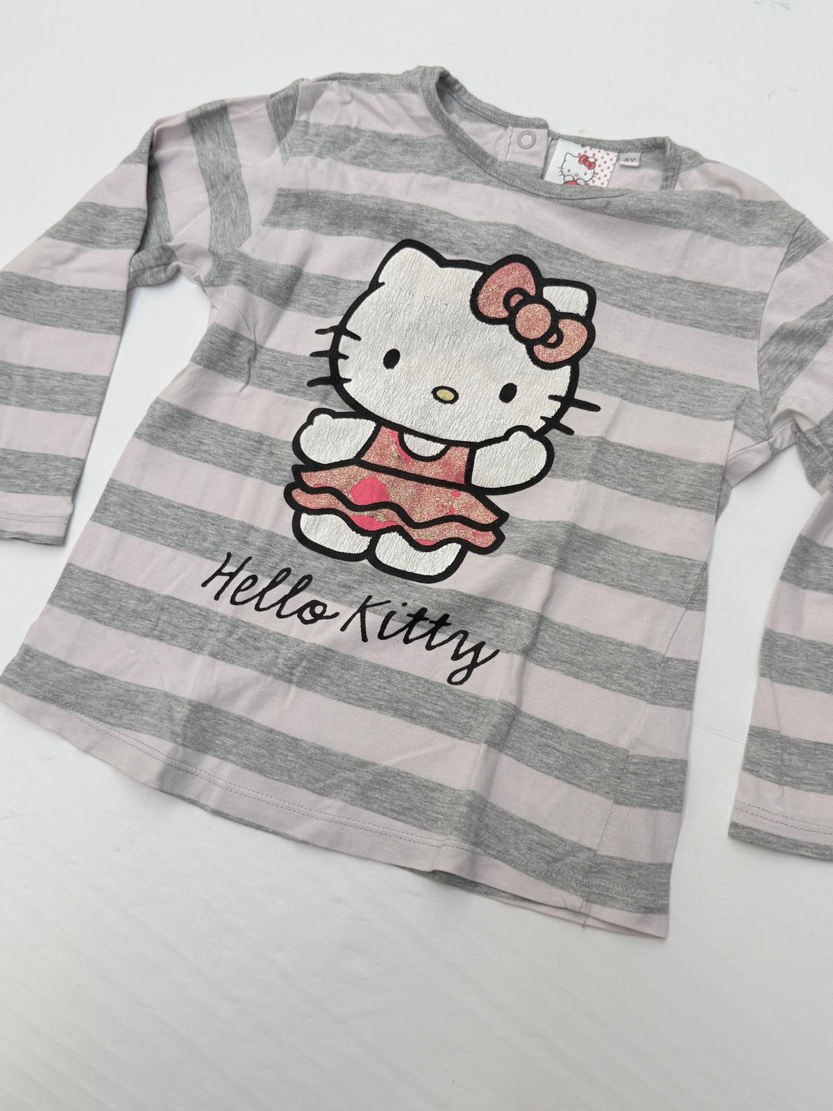 Hello Kitty Striped Long Sleeve T-Shirt 4Y