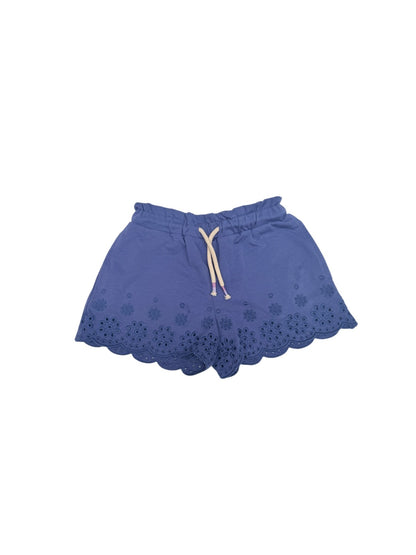 Mini Boden Blue Eyelet Scallop Shorts 5Y