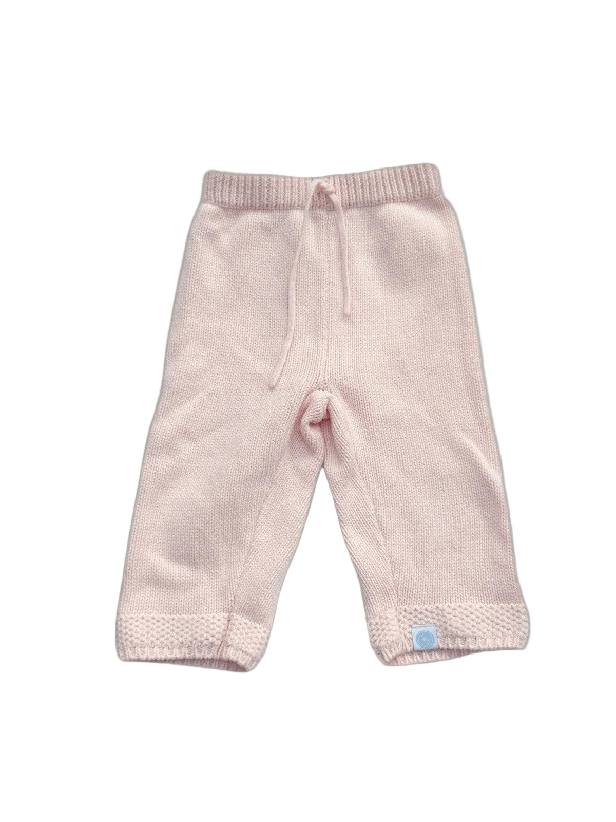 Beba Bean Cotton Pink Knit Pants 3-6M