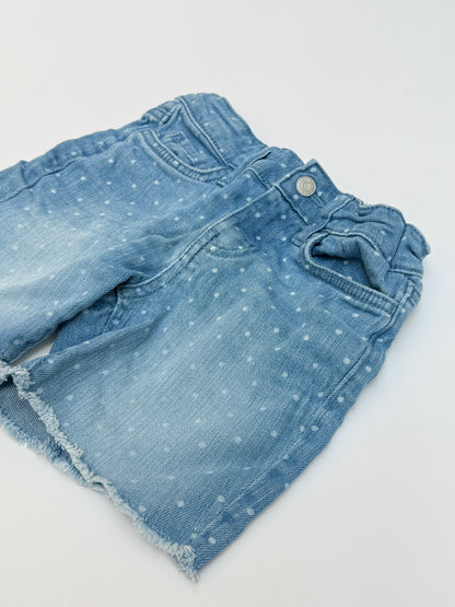 George Polka Dot Denim Shorts Size 6