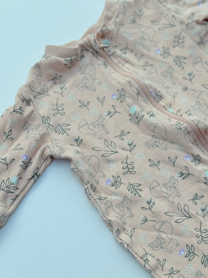 Footed Sleeper Fox Print 3M