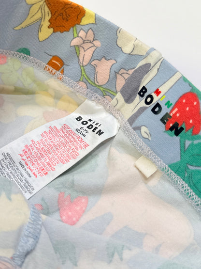 Mini Boden Floral Animal Leggings Size 6-7Y