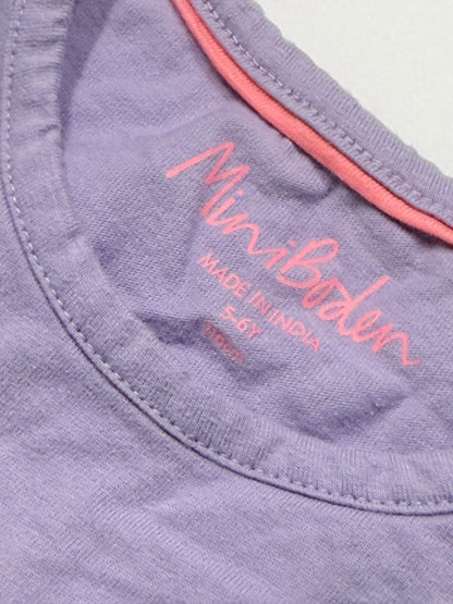 Mini Boden Bunny Embroidered T-Shirt 5-6Y