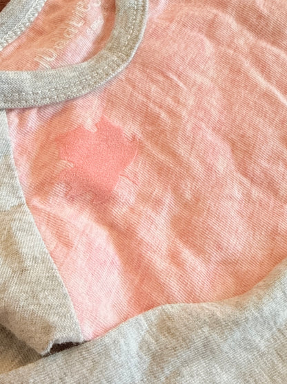 Juddlies Organic Pink Gray Bodysuit Newborn