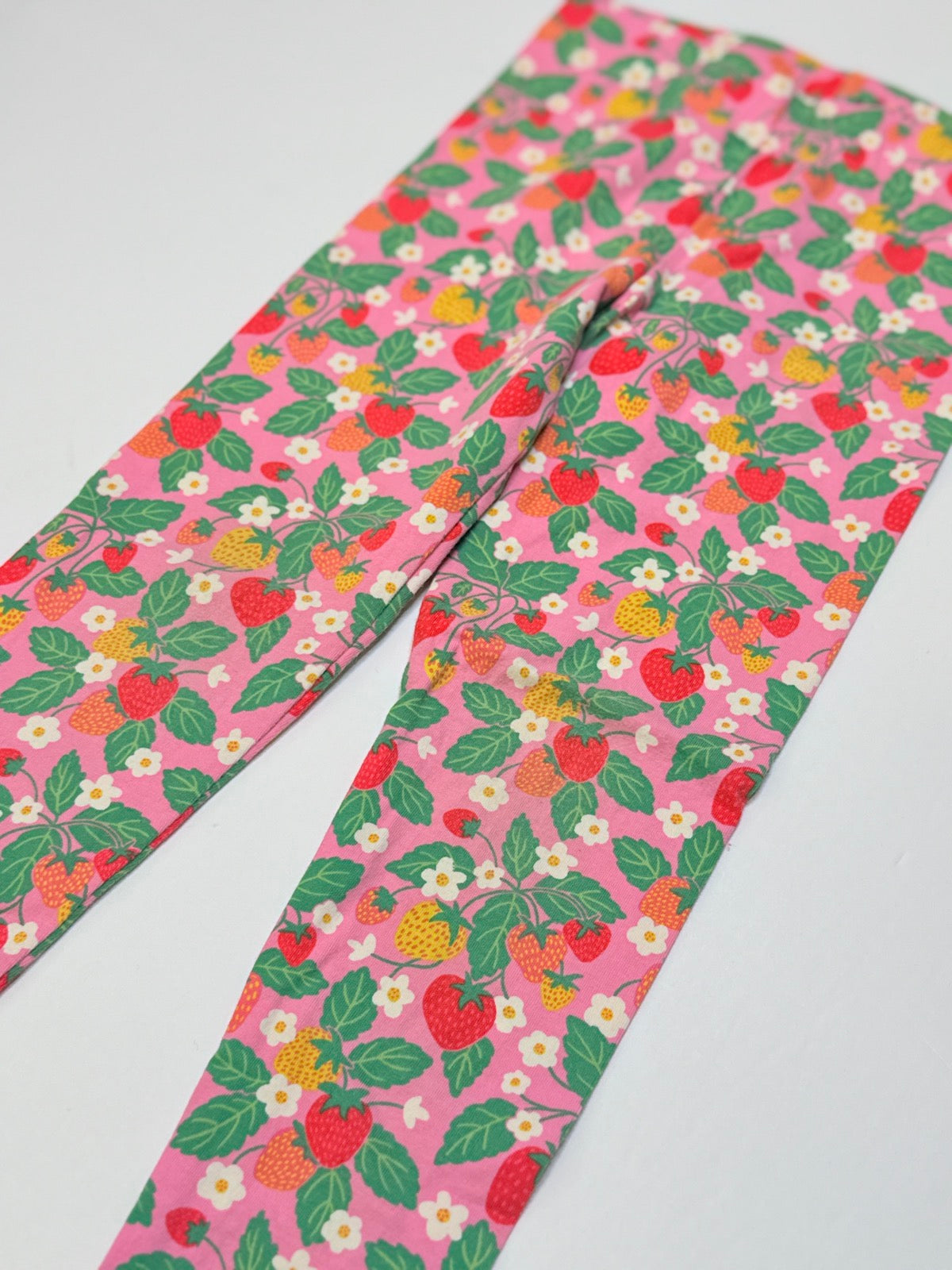 Mini Boden Strawberry Print Leggings 6-7Y