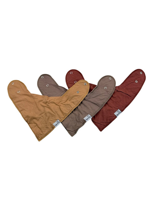 Copper Pearl 3-Pack Bandana Bibs 0-12M