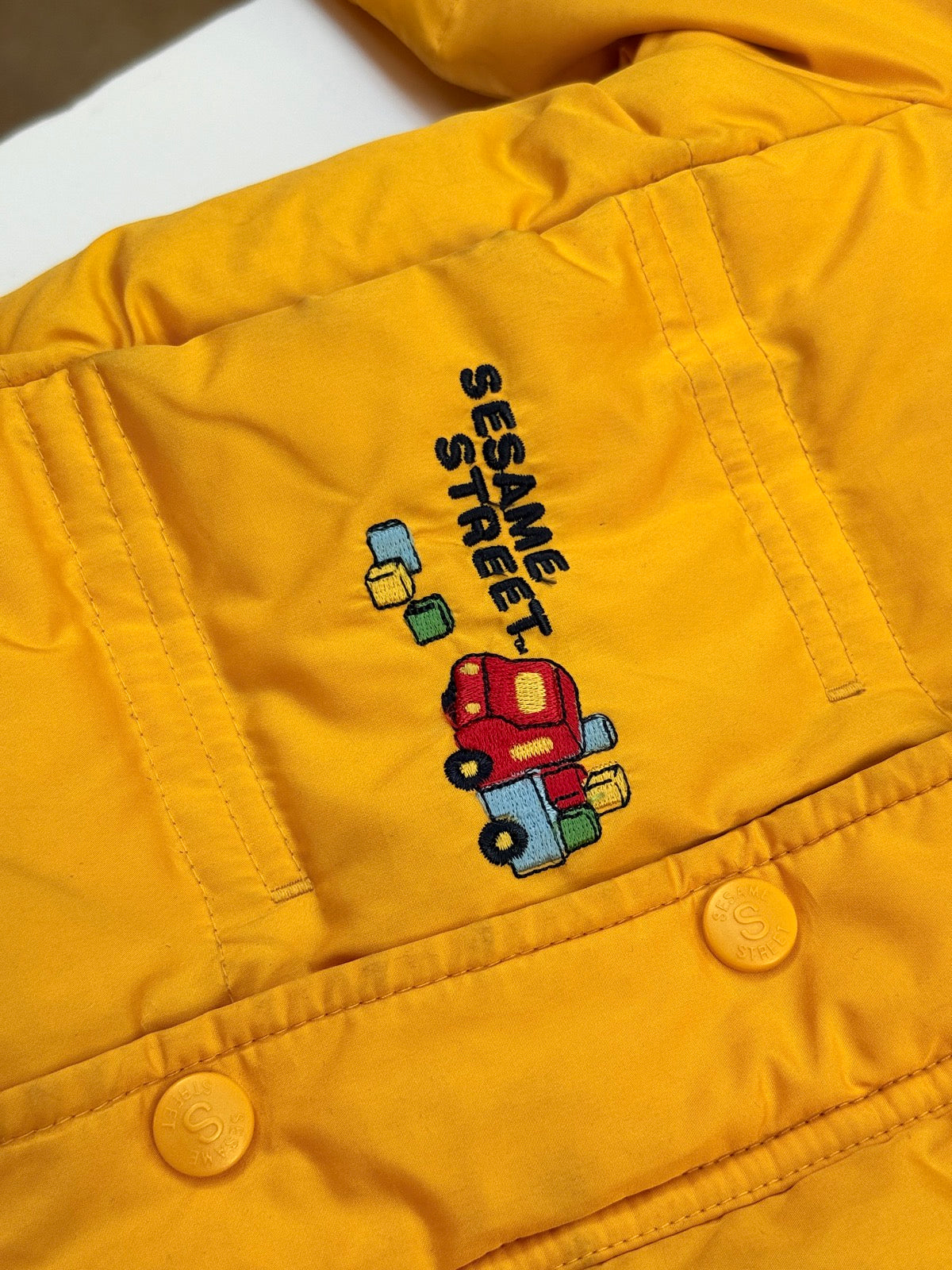 Vintage Sesame Street Baby Cookie Monster Puffer Jacket 95