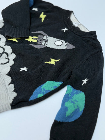 Baby Gap Space Rocket Knit Sweater 2T