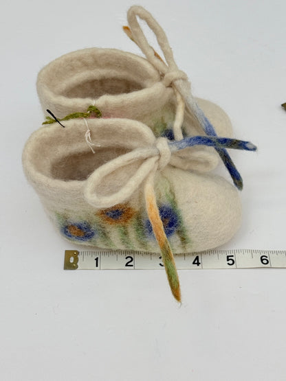 Felted Merino Wool Baby Booties Handmade