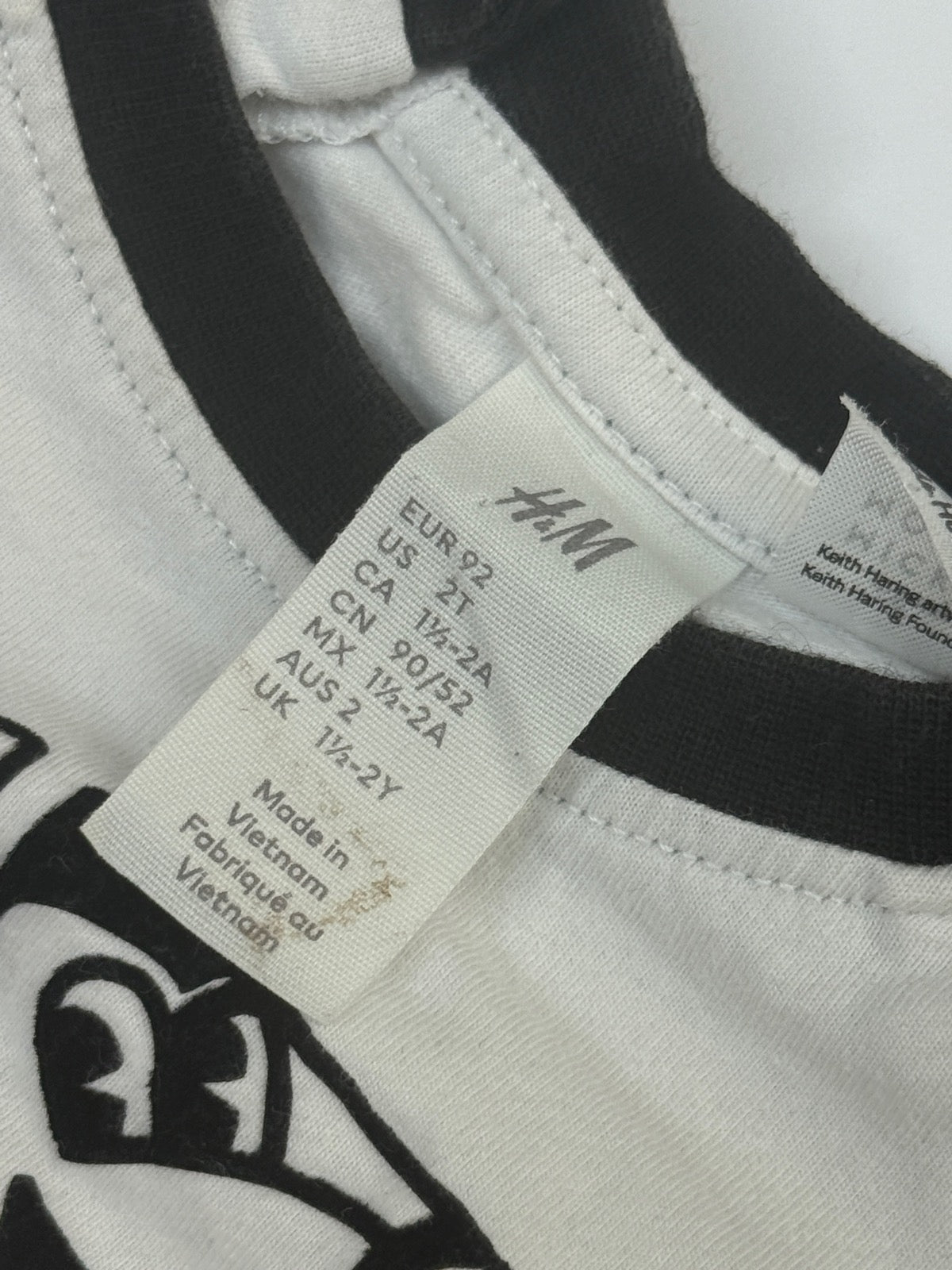 H&M Keith Haring Raglan T-Shirt 2T