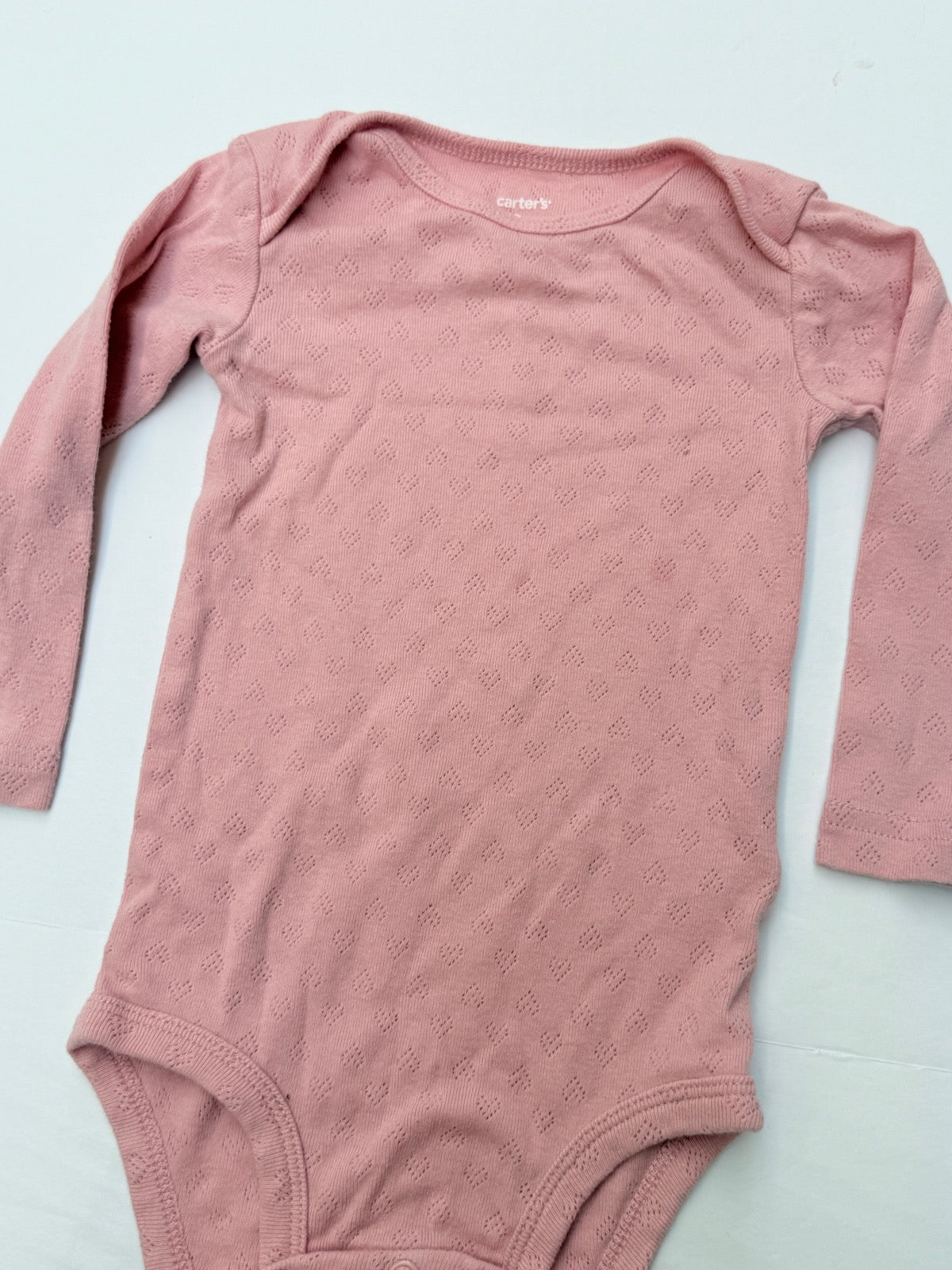 Carter's Pink Pointelle Bodysuit 12M