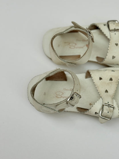 Salt Water Sandals Sun-San Sweetheart White Size 8