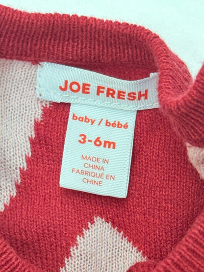 Joe Fresh Heart Print Cardigan 3-6M