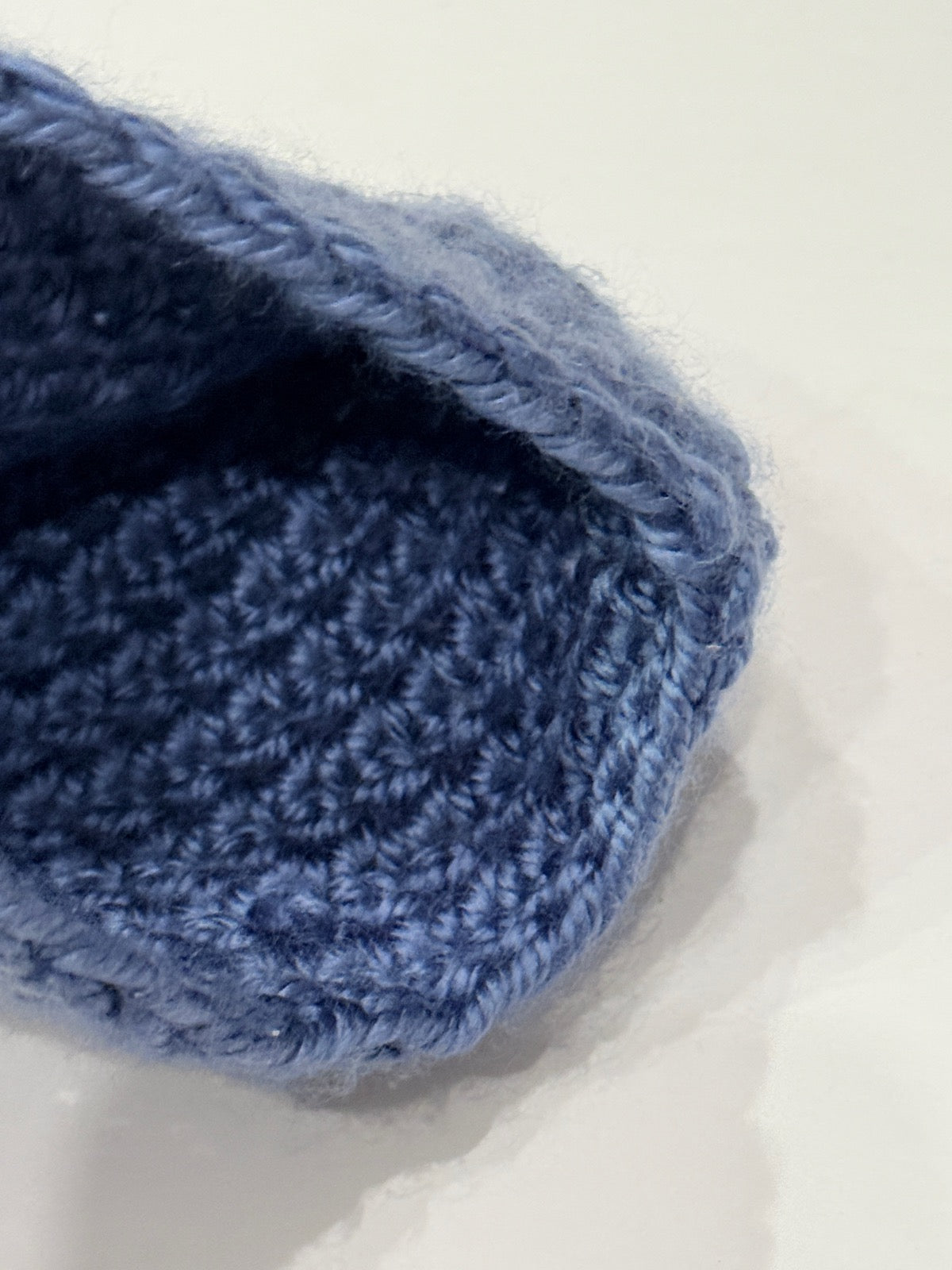 Blue Crochet Knit Baby Beanie Hat