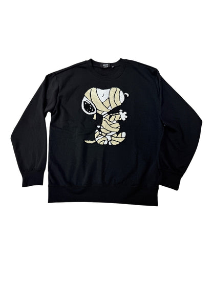 Peanuts Snoopy Mummy Black Sweatshirt Size M Adult